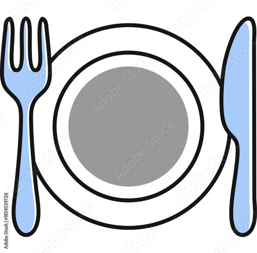 Plate with Cutlery