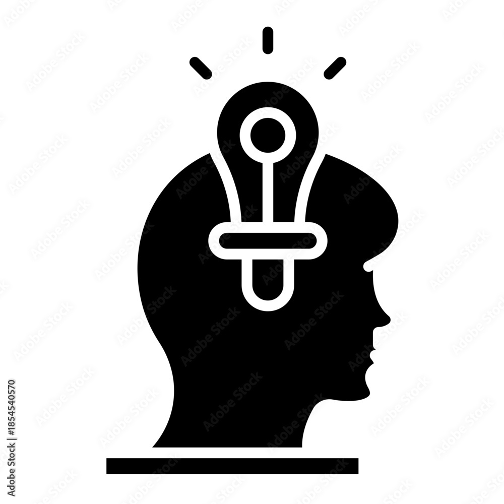 Cuadro en lienzo Forward Thinker Vector Icon