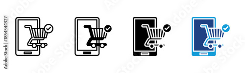 Online Shop icon set multiple style collection