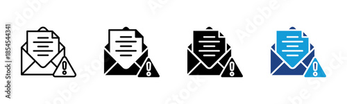 Email Phishing icon set multiple style collection