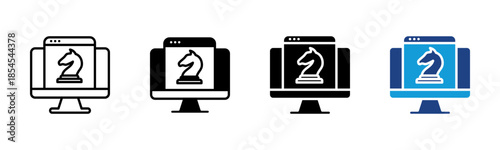 Trojan icon set multiple style collection