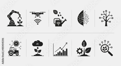 Sustainable Technology Eco Friendly Icons.