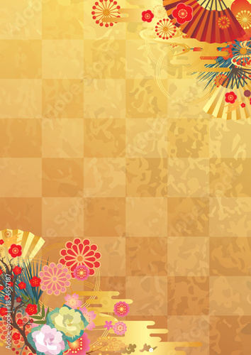 正月和風背景