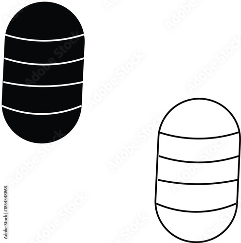Two capsule shapes Vector