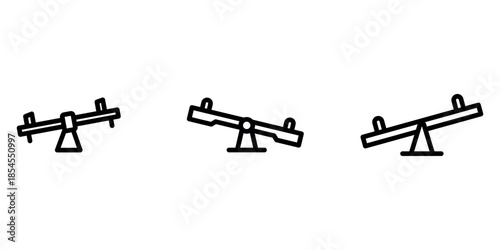 seesaw outline or line icon design bundle.