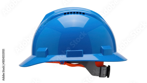 Tableau sur toile Blue construction hard hat isolated PNG, safety helmet for construction site and