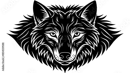 wolf head vector