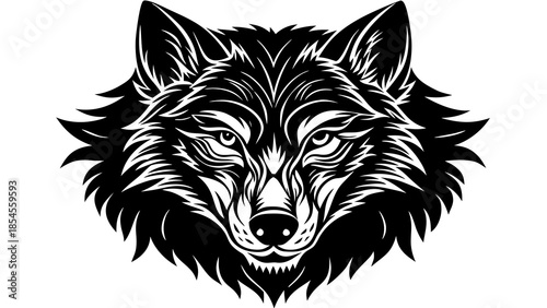 wolf head vector