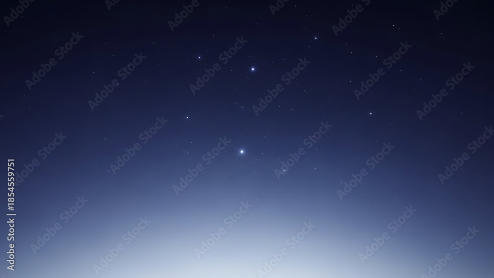 Obraz premium Starry Night Sky with Bright Stars and Faint Glow Isolated on Transparent Background