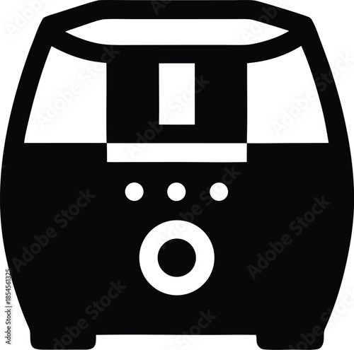 air fryer silhouette vector illustration on transparent background