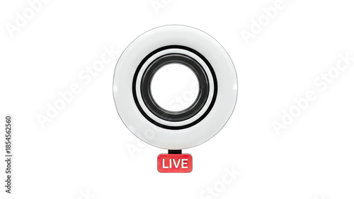 3D Webcam with Live Indicator on transparent background