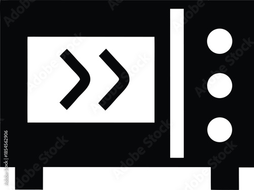 oven silhouette vector illustration on transparent background