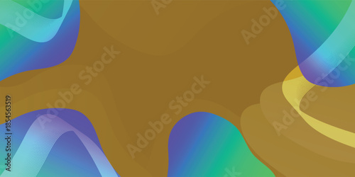 Abstract Gradient Waves and Shapes Background.