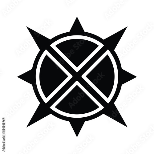 Red And Black Exu Symbol Icon