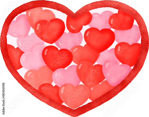 A heart filled with many red hearts