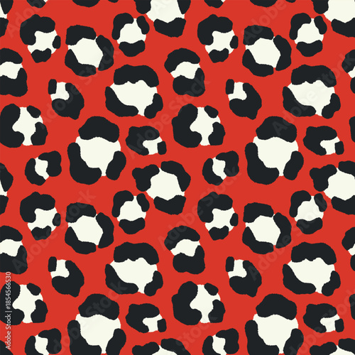 Abstract modern leopard seamless pattern. Animals fashion trendy background. Color decorative vector illustration for print, fabric, textile. Modern ornament of stylized skin.
