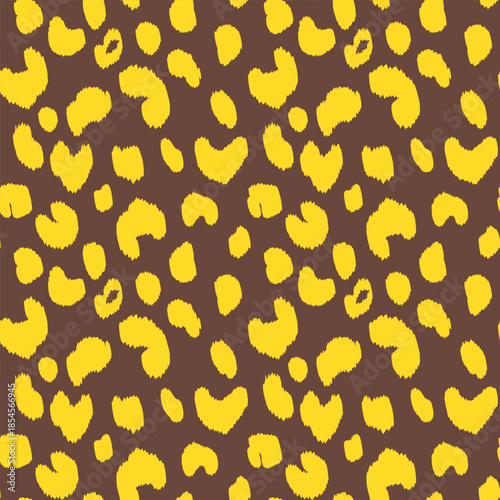 Abstract modern leopard seamless pattern. Animals fashion trendy background. Color decorative vector illustration for print, fabric, textile. Modern ornament of stylized skin.