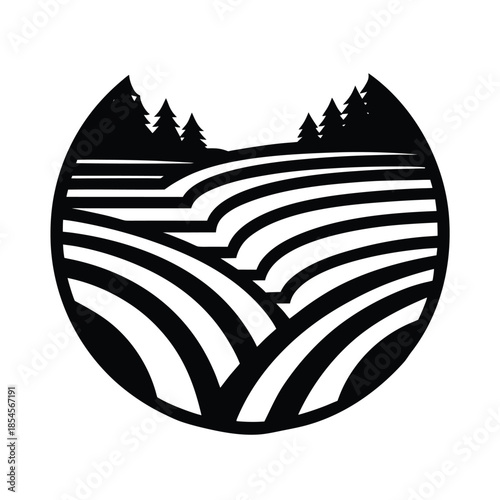 Rice Terrace At Golden Hour