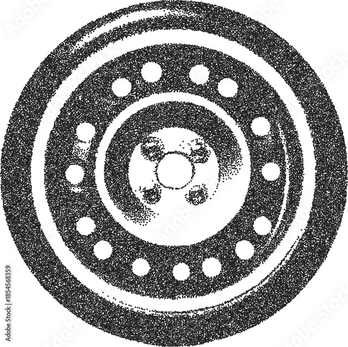 Skate vintage y2k stipple art, board halftone stipple brutalist retro vector png with transparent background, grind 2000s aesthetic photocopy effect tattoo