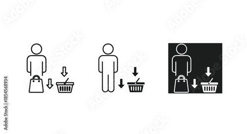 Shopping icons - Solid icons vector collection - Vector icon set - Line and glyph solid icon set - Icon vector - Flat Design Icon