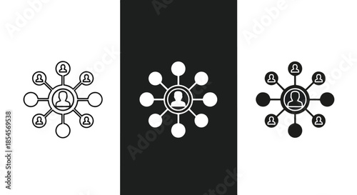 Network connection icon set - Solid icons vector collection - Vector icon set - Line and glyph solid icon set - Icon vector - Flat Design Icon