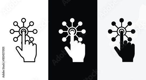 Network connection icon set - Solid icons vector collection - Vector icon set - Line and glyph solid icon set - Icon vector - Flat Design Icon