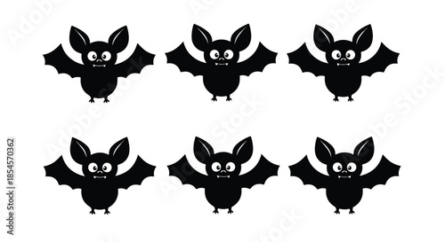 Bat icon set - Solid icons vector collection - Vector icon set - Line and glyph solid icon set - Icon vector - Flat Design Icon