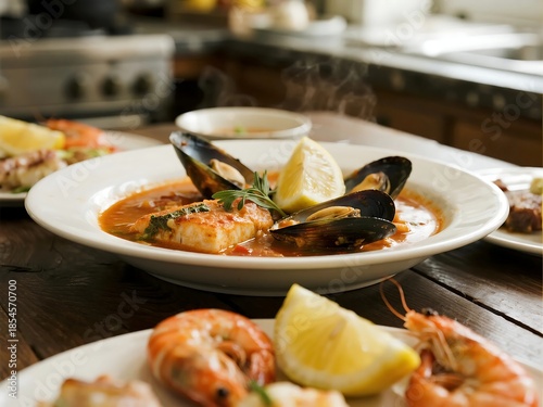 European Cuisine Dishes. Bouillabaisse