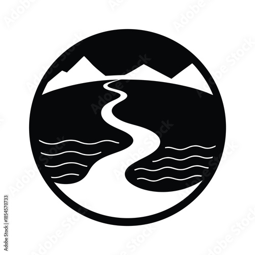 River Delta Icon Design