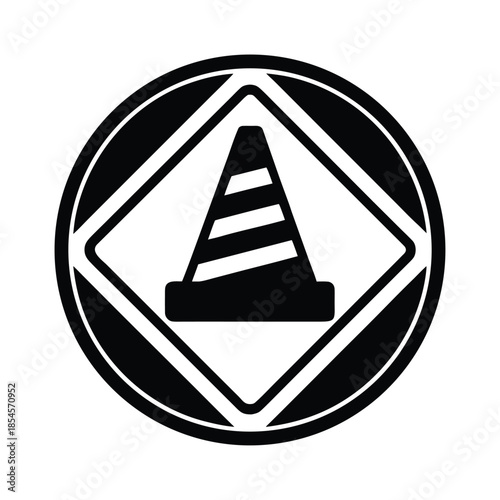 Road Construction Background Icon