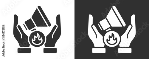 Advertising Icon Set Vector Collection Isolated In Black And White