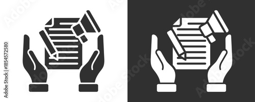 Content Marketing Icon Set Vector Collection Isolated In Black And White