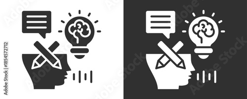 Creativity Icon Set Vector Collection Isolated In Black And White