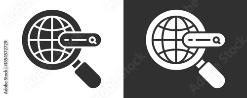 Search Engine Icon Set Vector Collection Isolated In Black And White