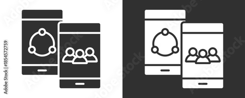 Share Icon Set Vector Collection Isolated In Black And White