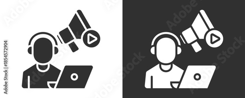 Freelancer Icon Set Vector Collection Isolated In Black And White