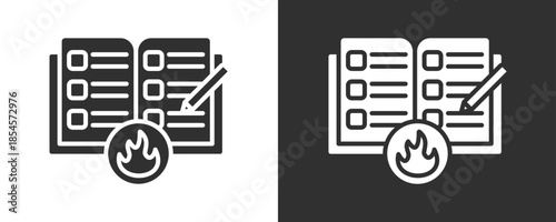 Writing Icon Set Vector Collection Isolated In Black And White