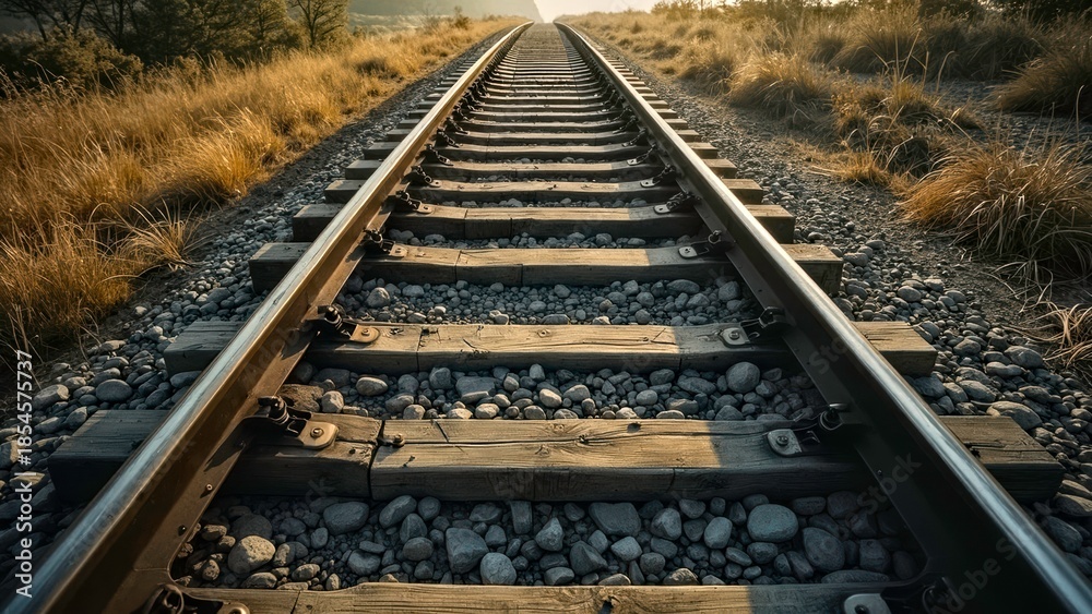 Fototapeta premium Wild Path Rail Art Illustration