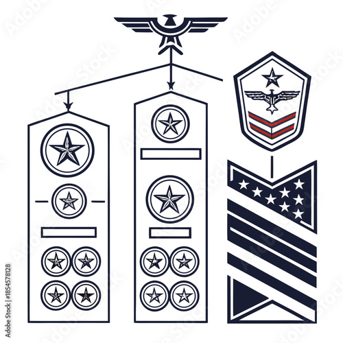 Military rank insignia symbols stars