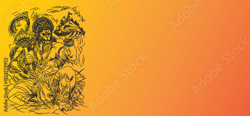 Lord Hanuman, the eternal symbol of strength, devotion, and fearless faith