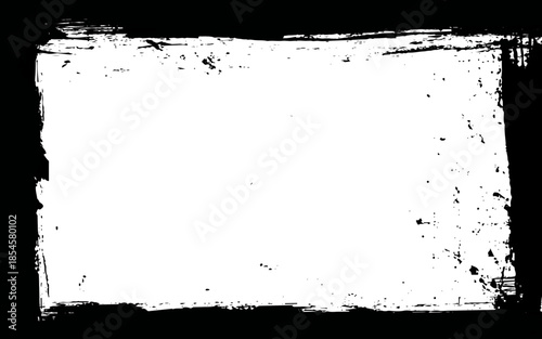 Grunge style border. Grunge abstract frame background with dirt, graphite texture, black frame, banner resource with framed effect. Space for text