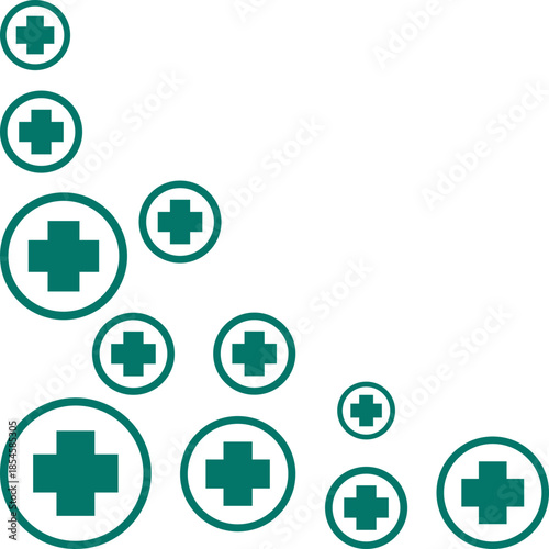 Medical Cross Pattern Corner