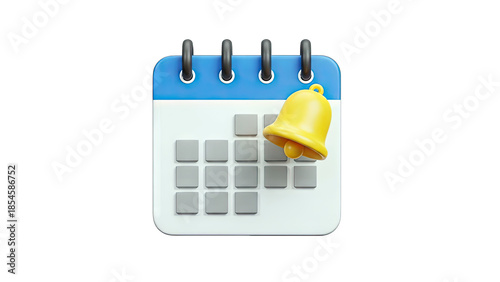Calendar with Bell Icon: Reminder Concept