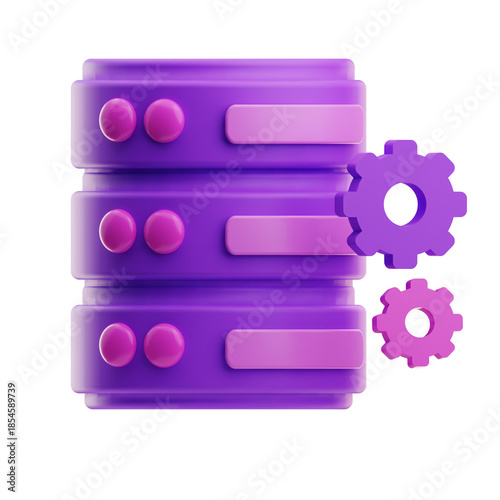 3D Illustration, character, icon Server Setup