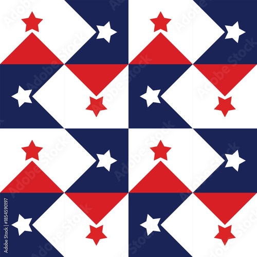 Christmas art features a simple, flat, seamless pattern with a natal theme.