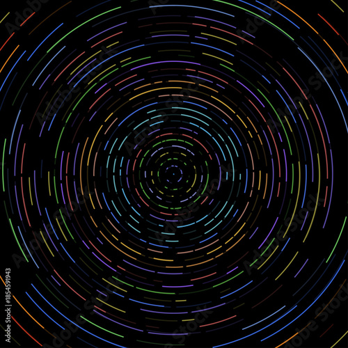 Stars in exposured motion background vector illustration