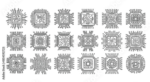 Collection of intricate symbolic designs