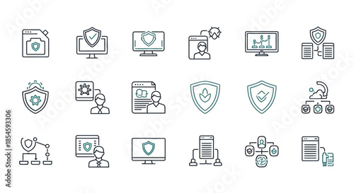 Illustrations of various cybersecurity concepts