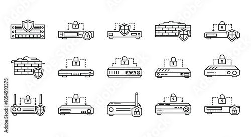 Security icons representing data protection