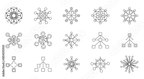 Collection of geometric network diagrams